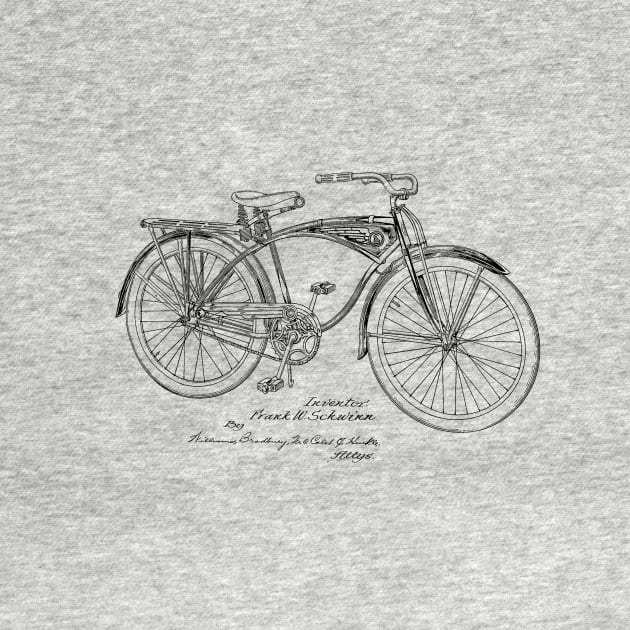 Bike Vintage Patent Hand Drawing by TheYoungDesigns